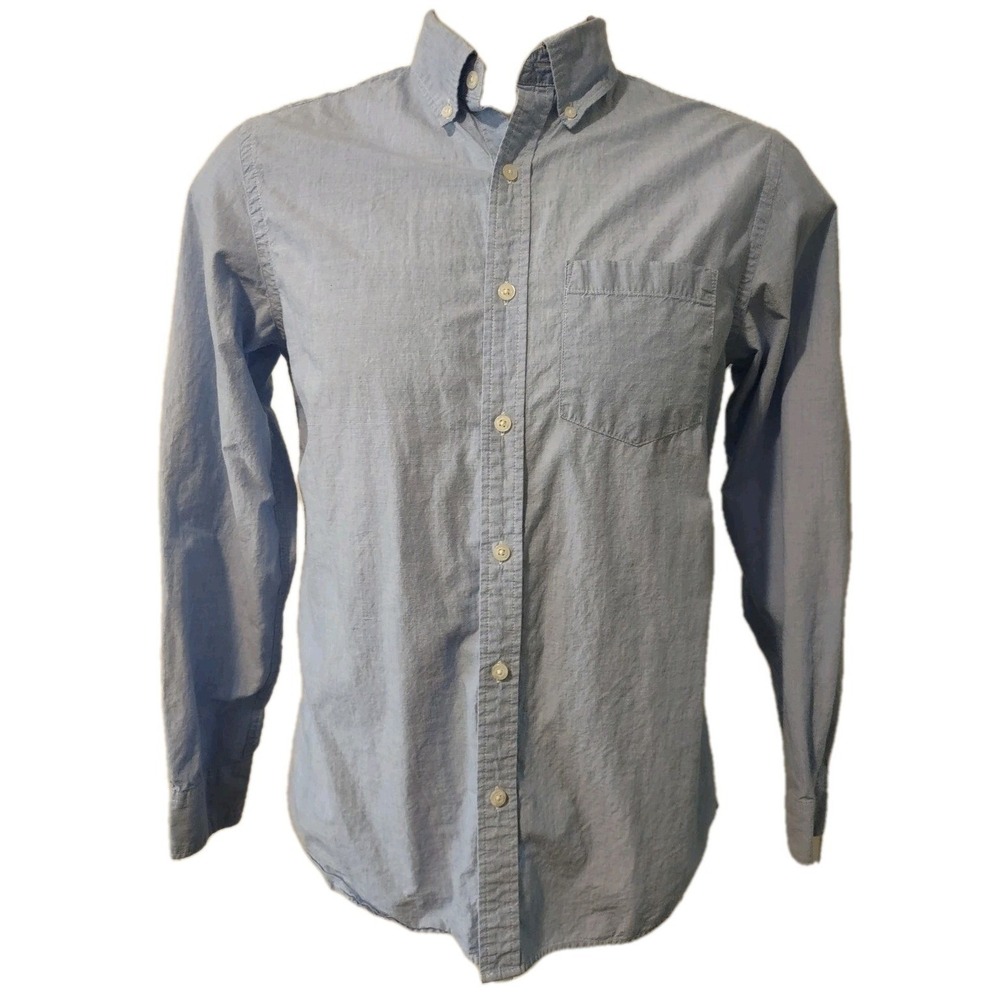 Old Navy Dress Shirt Men's Size M Long Sleeve Collared Pocket Button Up Blue